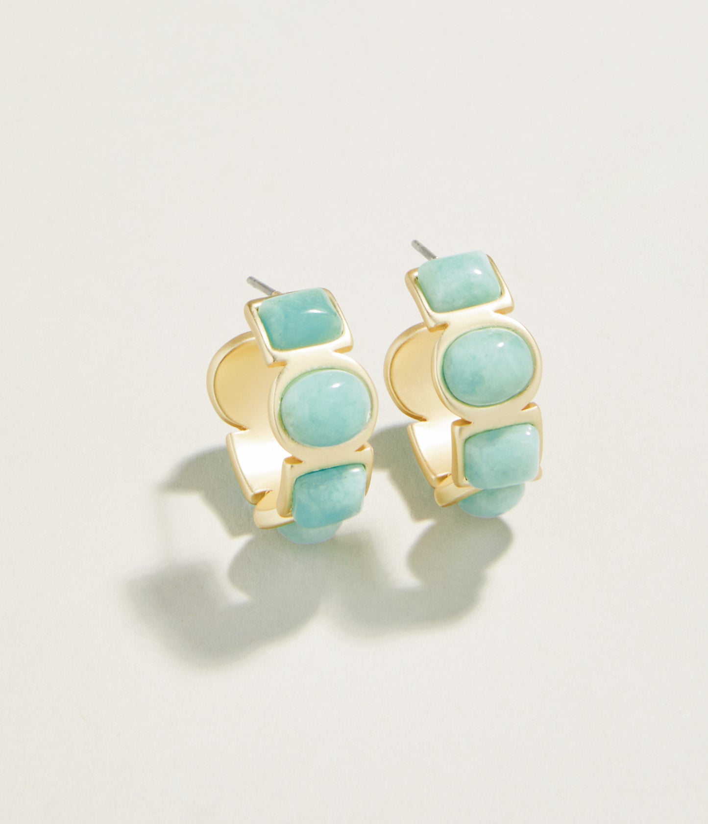 Maera Hoop Earrings Amazonite