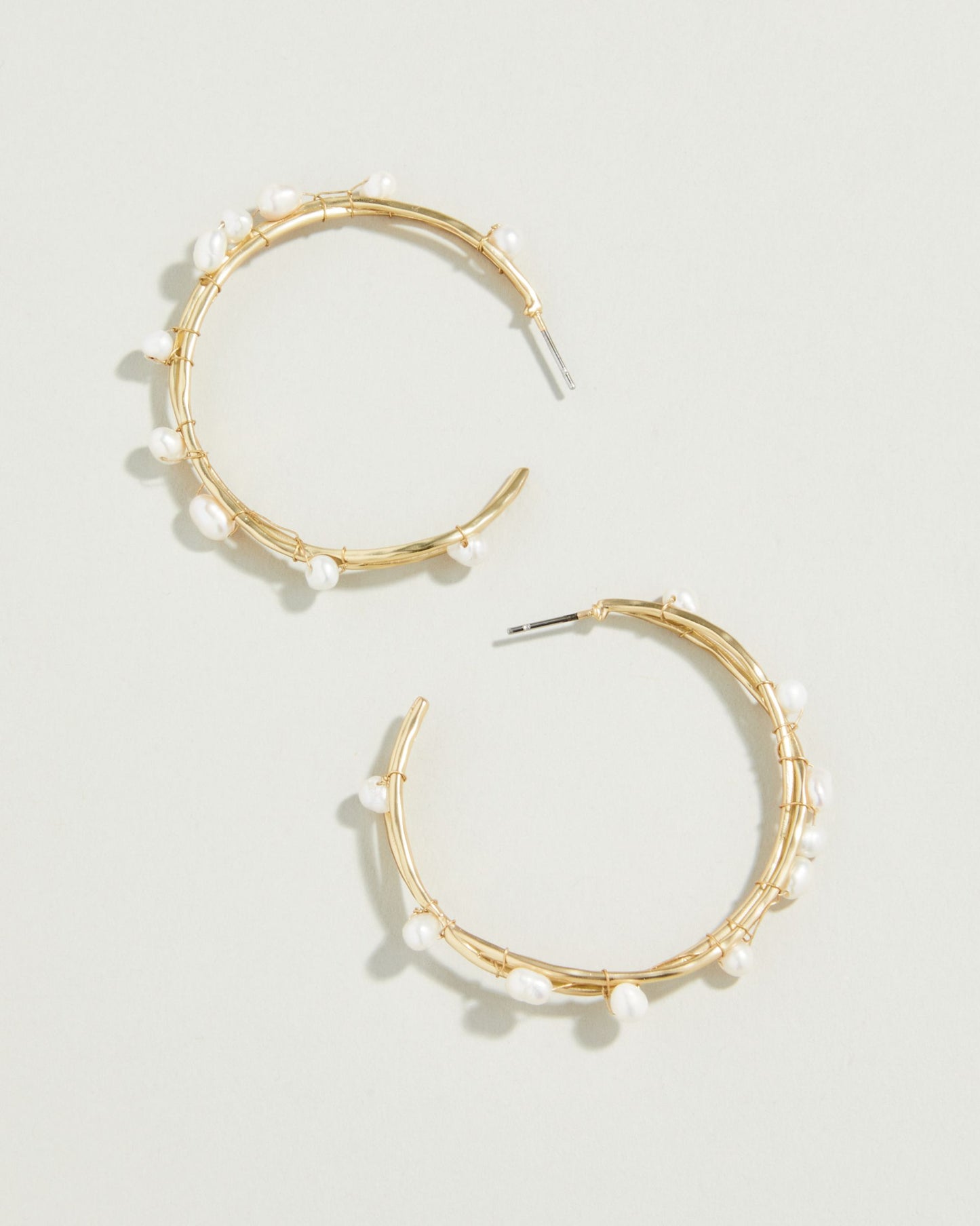 Swell Hoop Earrings Pearl