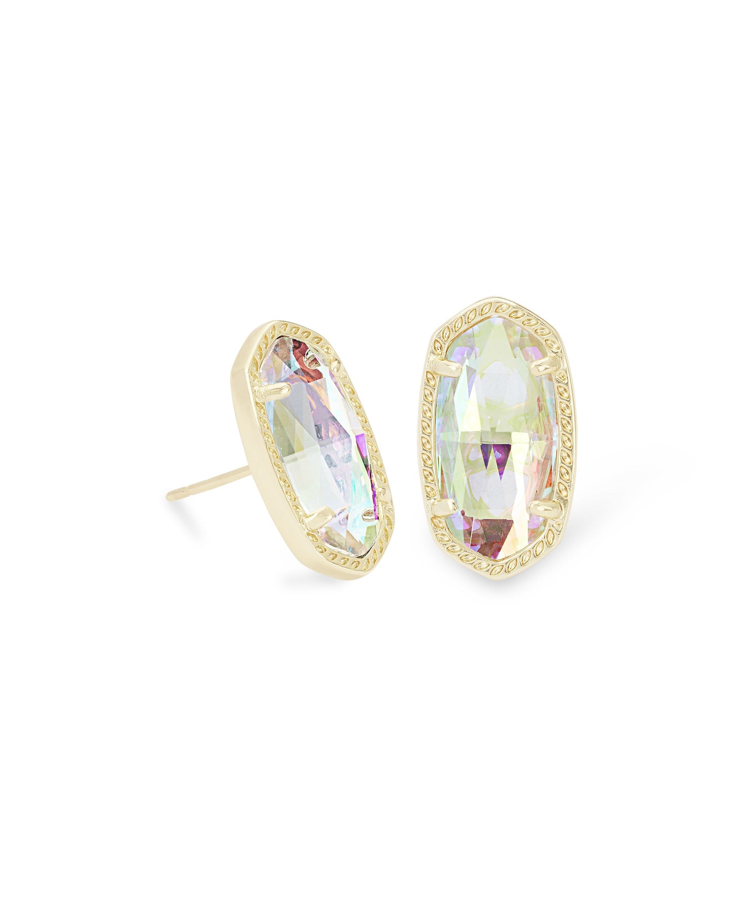 Ellie Gold Earrings In Dichroic Glass