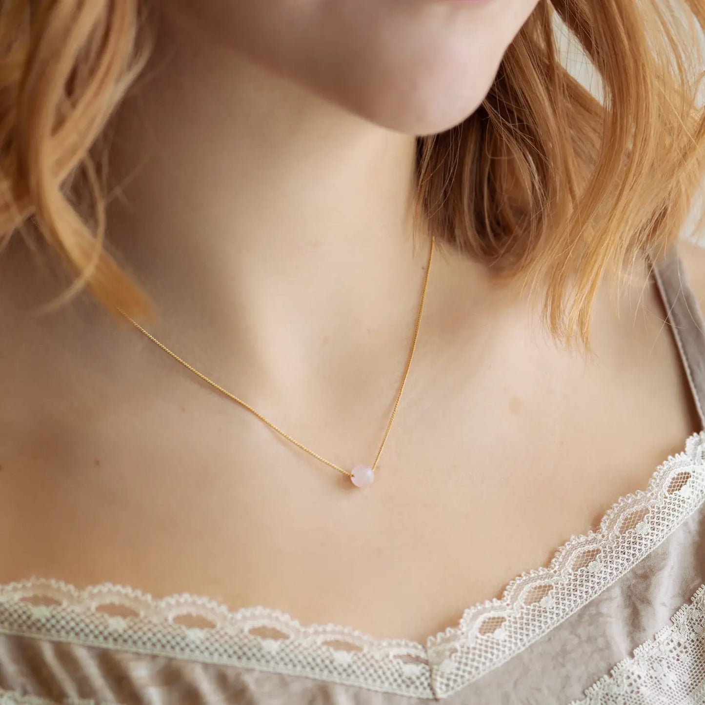 Symbolic Stones Necklace | Rose Quartz