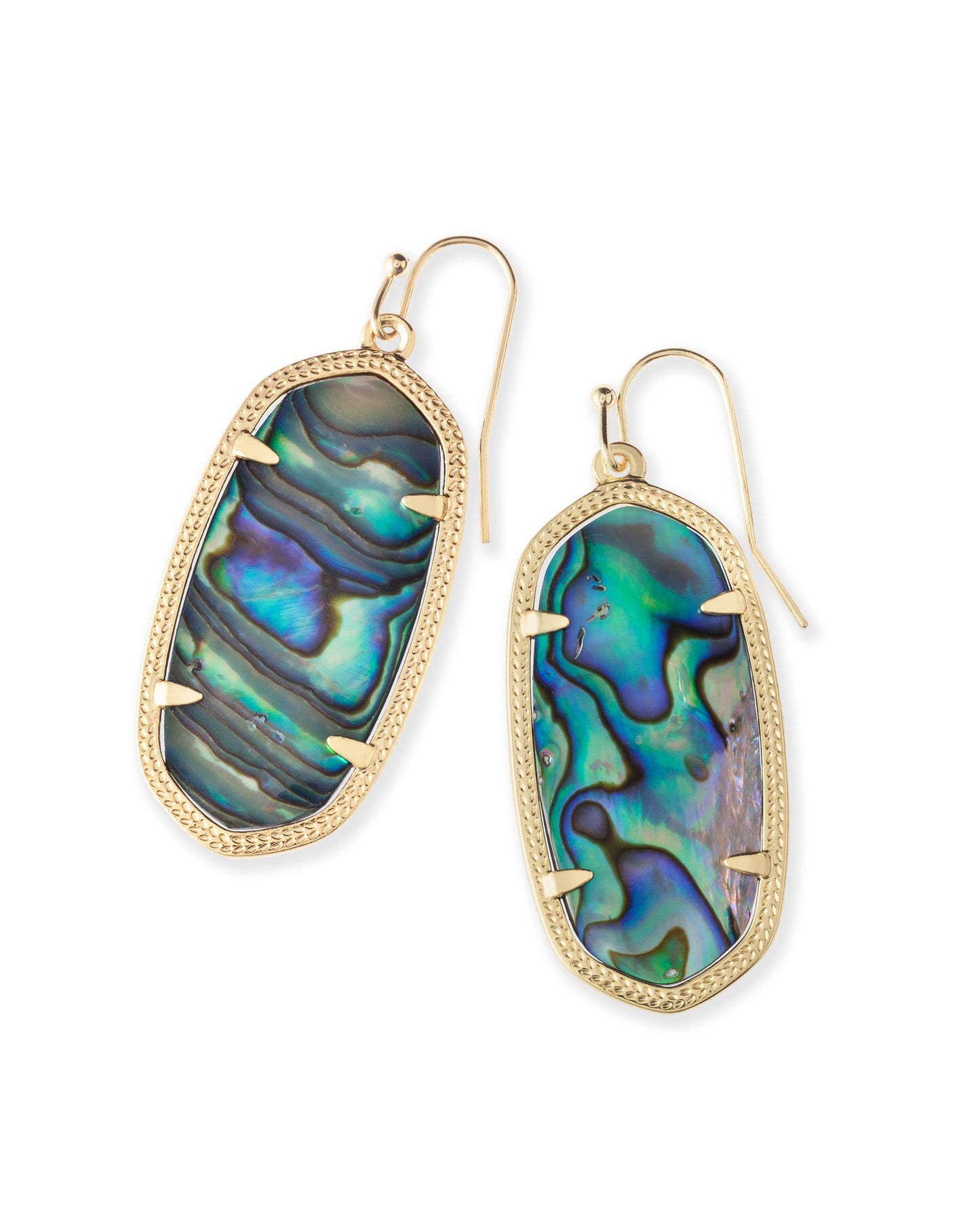 Elle Gold Earrings In Abalone Shell