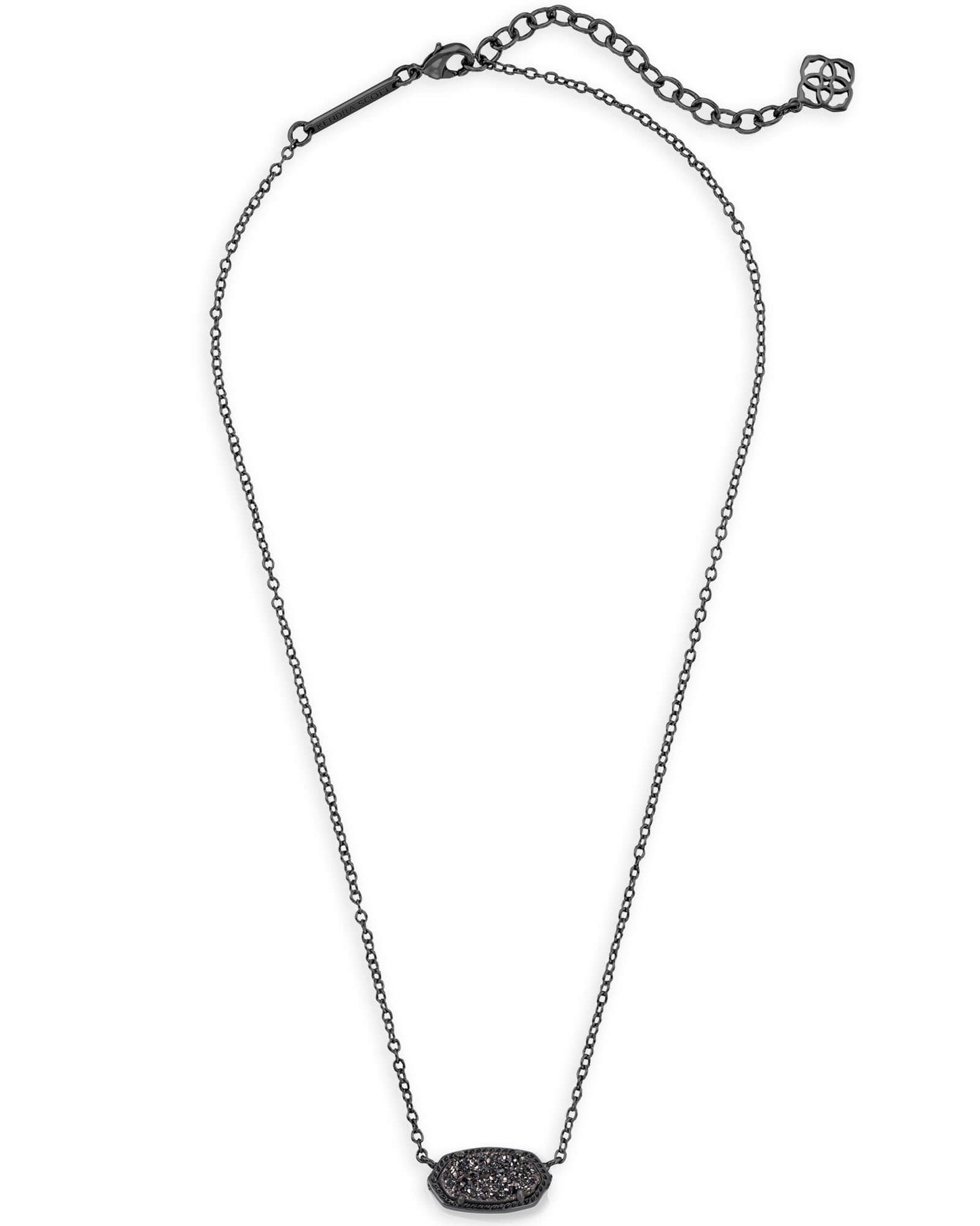 Elisa Necklace In Black Drusy