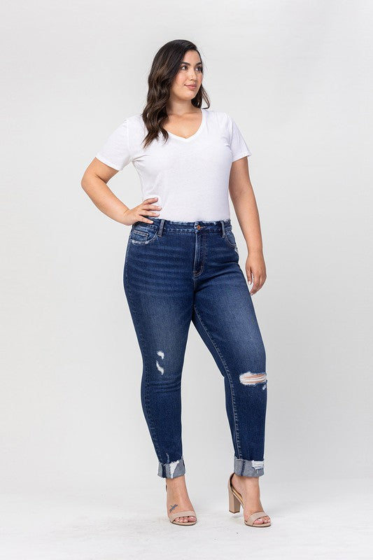 Plus | High Rise Crop Skinny