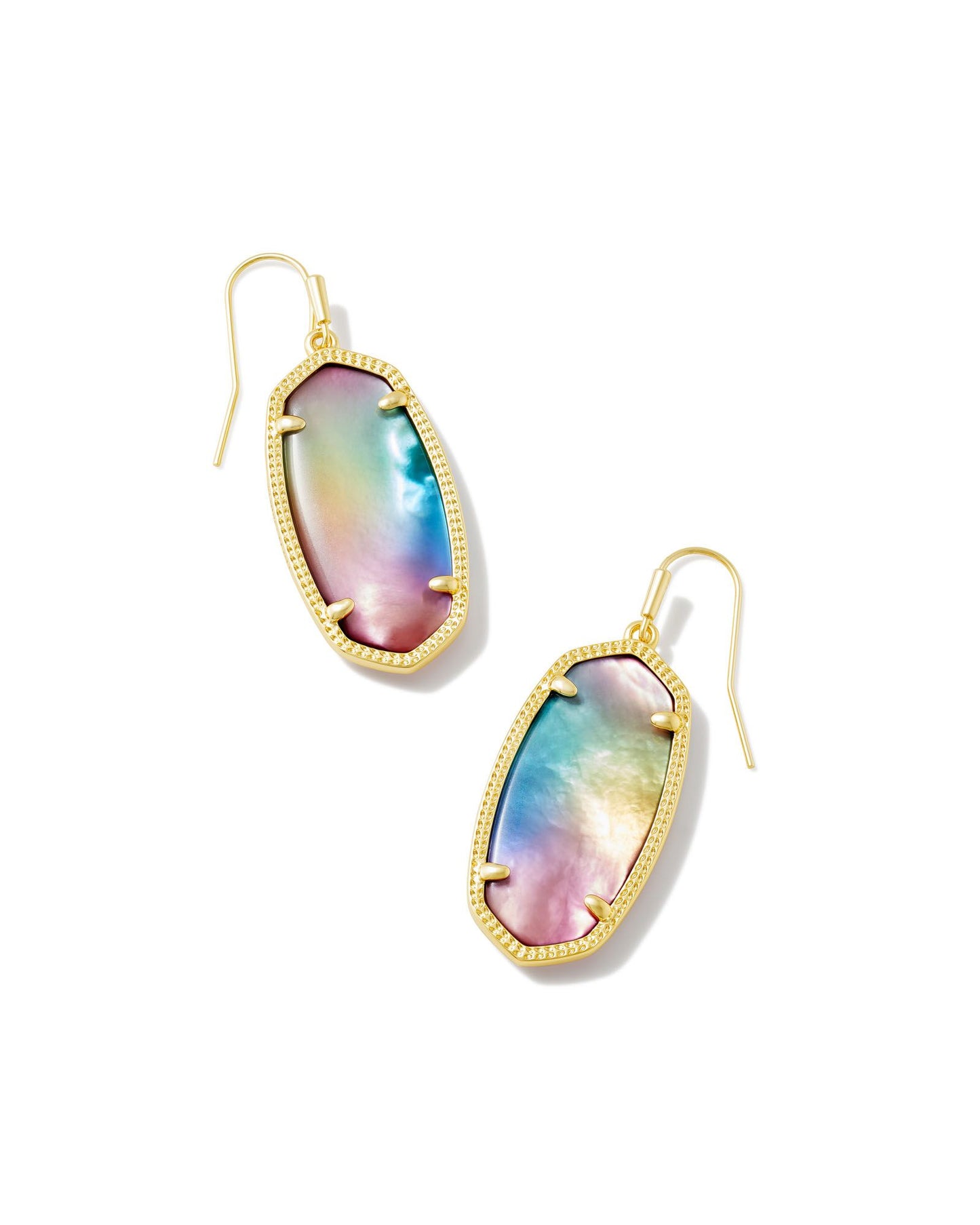 Elle Earring | Gold & Yellow Watercolor Illusion
