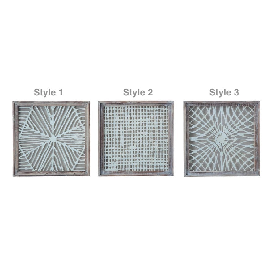 Framed Handmade Paper Wall Decor | 3 Styles
