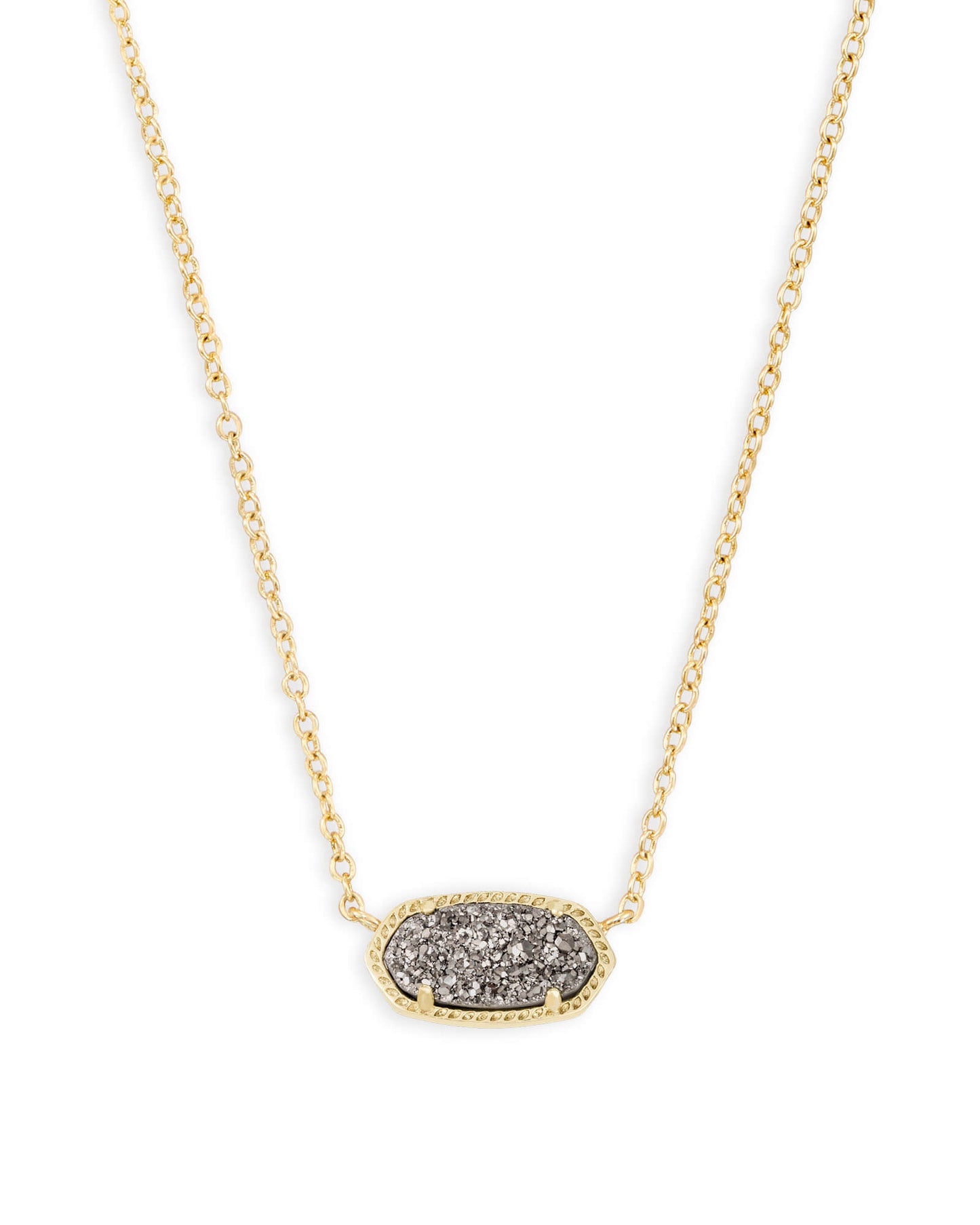 Elisa Necklace In Gold Platinum Drusy