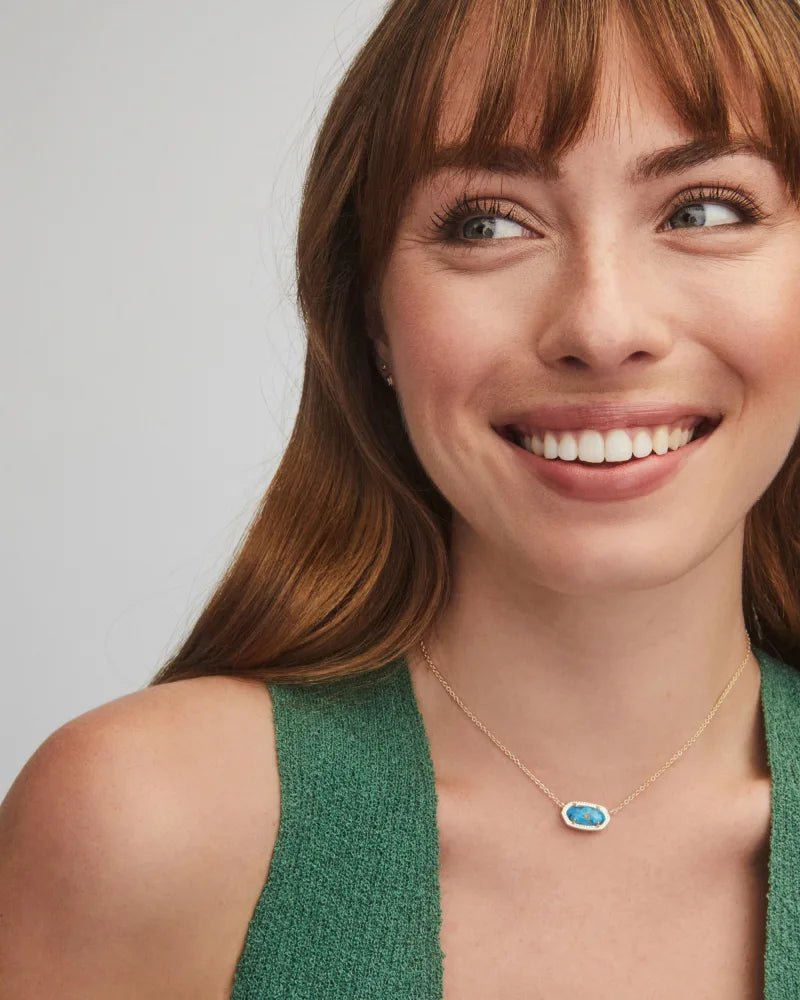 Elisa Necklace | Gold & Bronze Turquoise