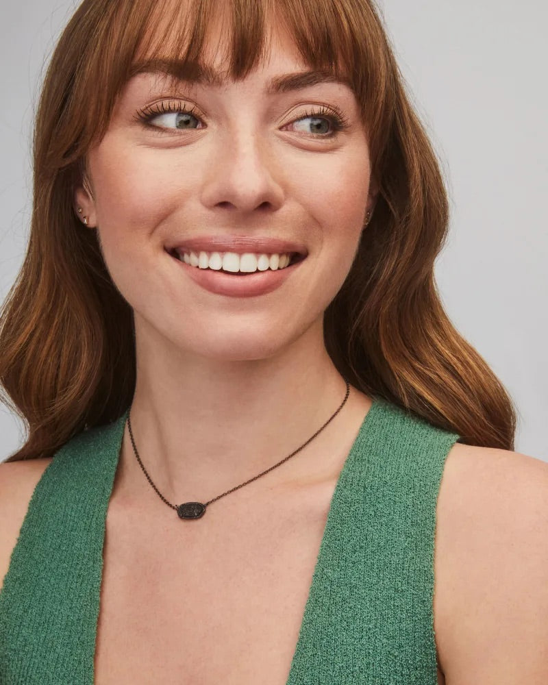 Elisa Necklace In Black Drusy