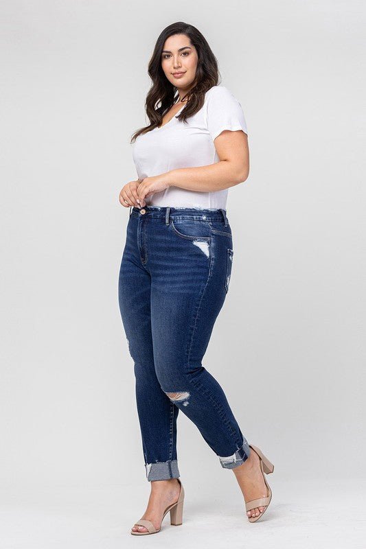 Plus | High Rise Crop Skinny