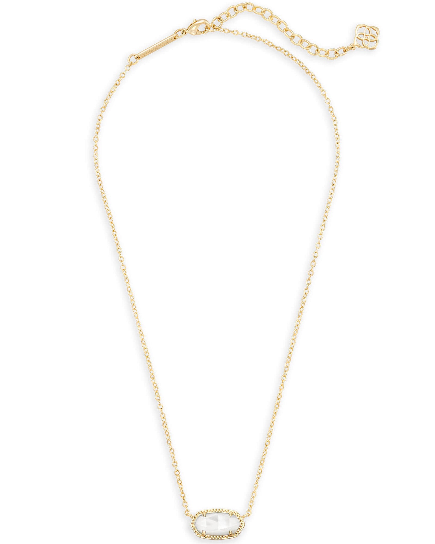 Elisa Pendant Necklace In Gold & Ivory Mother-of-Pearl