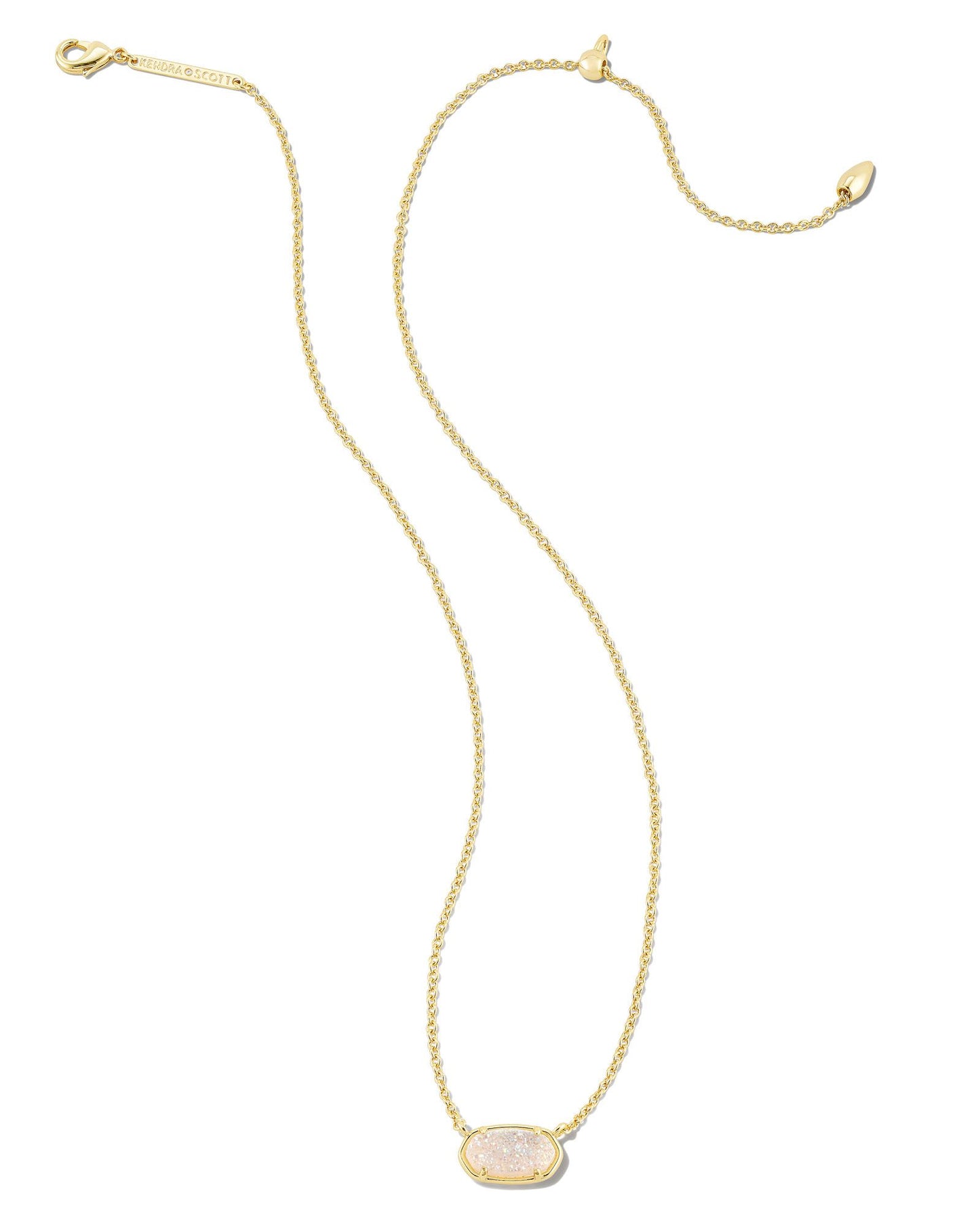 Grayson Short Necklace | Gold & Iridescent Drusy
