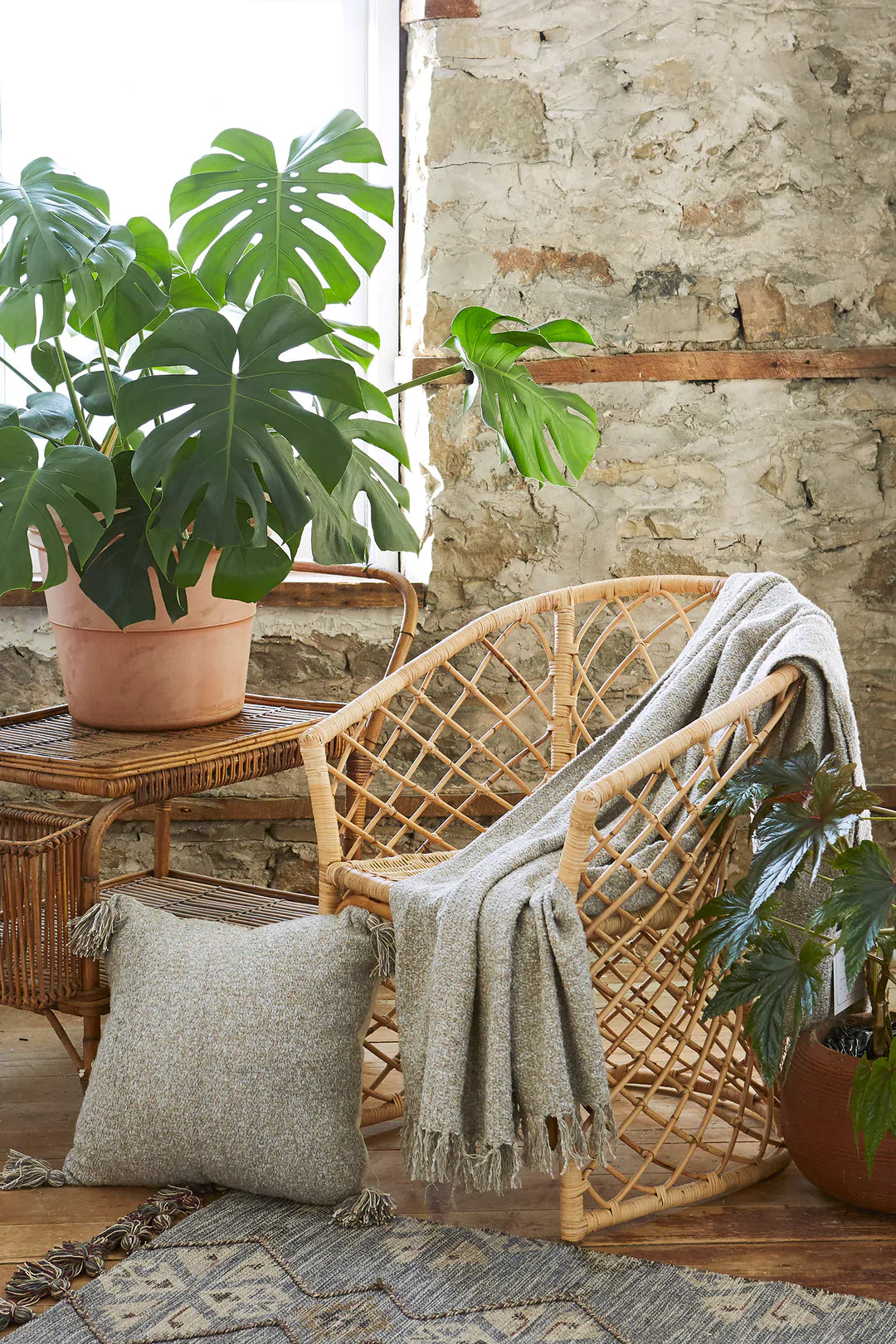Scandanavia Marled Yarn Throw/Blanket