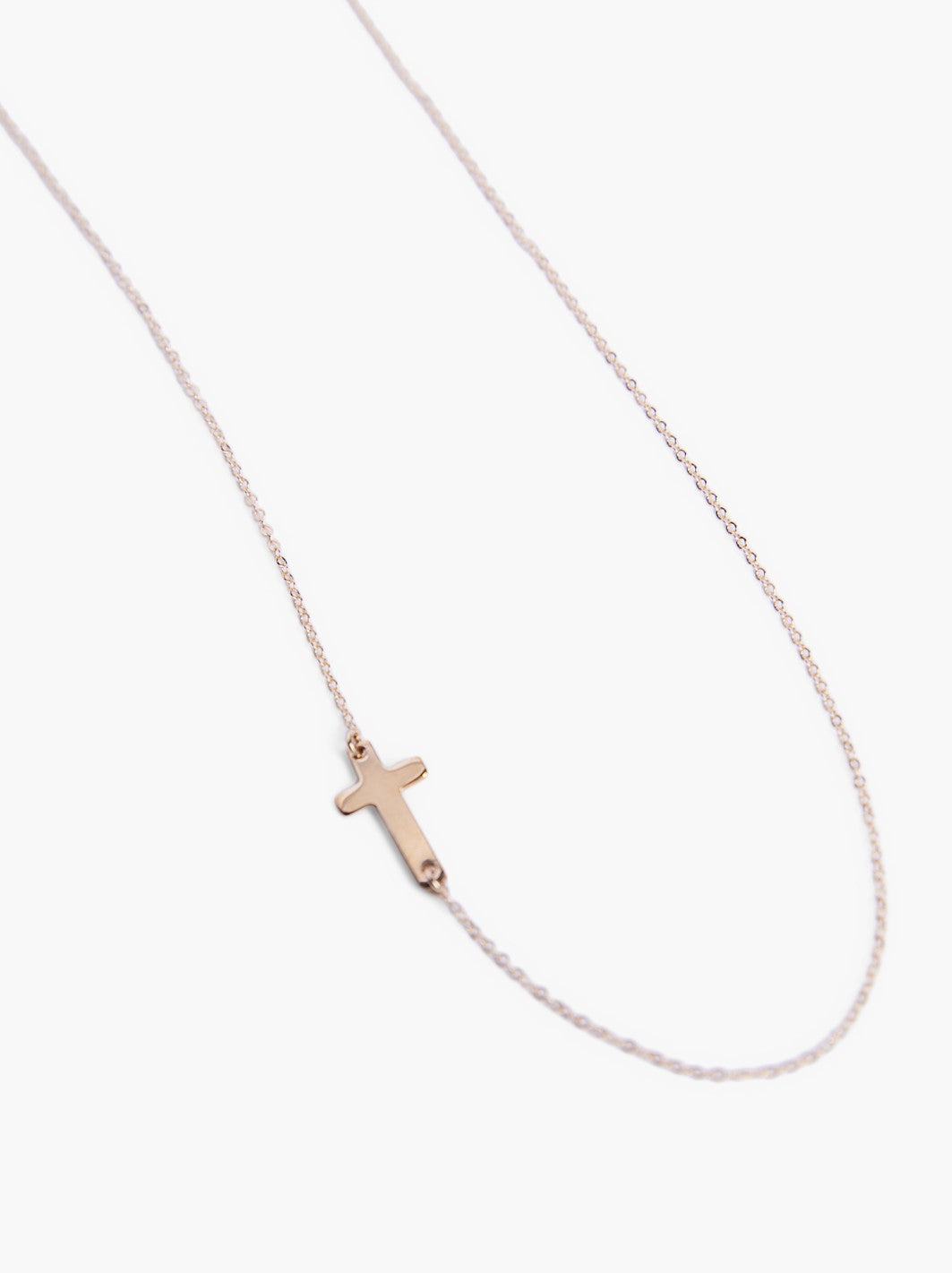Side Cross Necklace