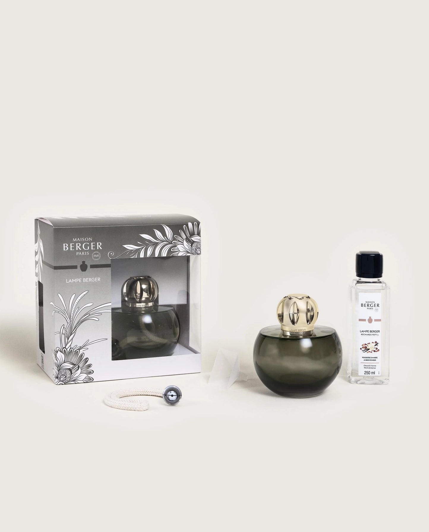 Holly Fragrance Lamp Gift Set +Amber Powder—Moss Green