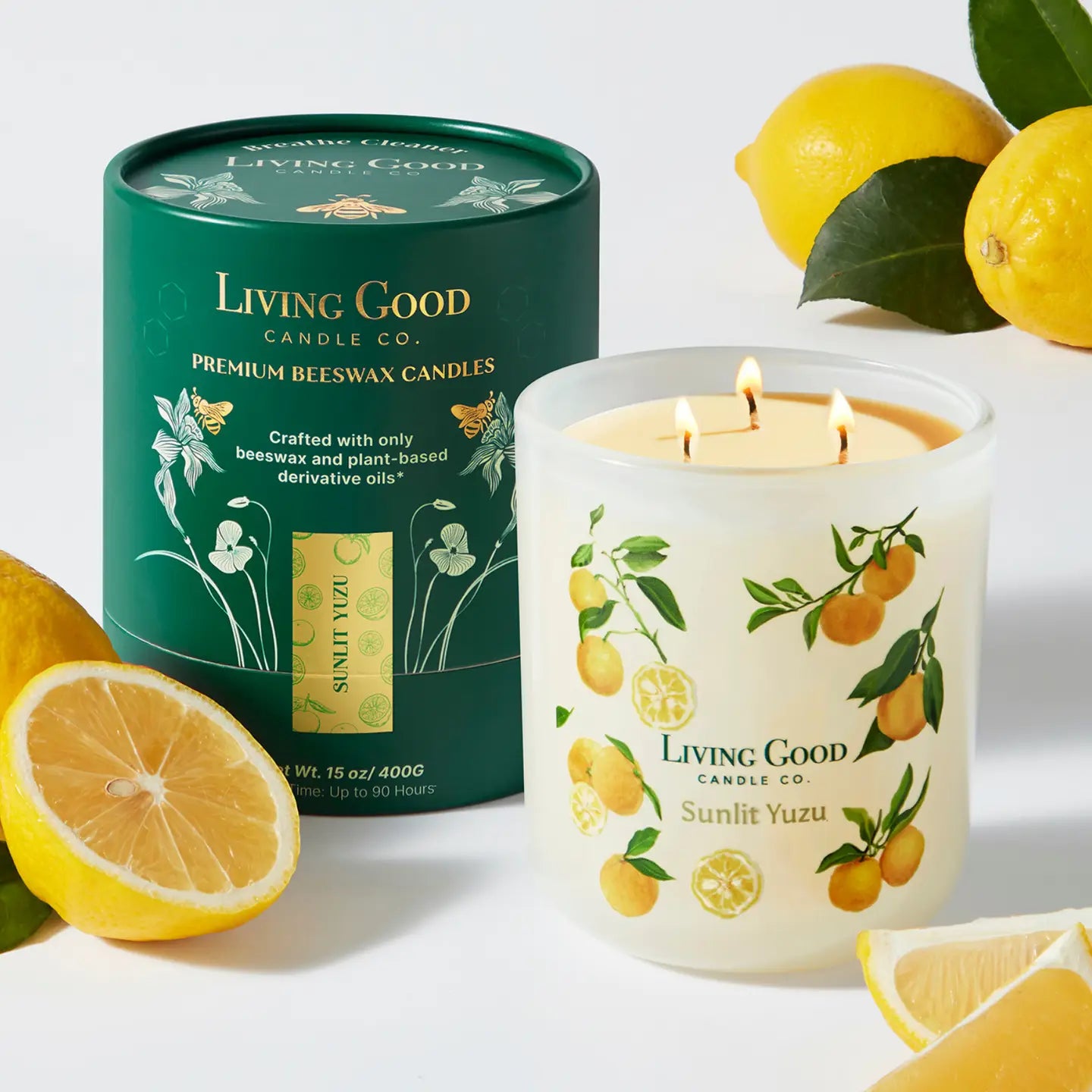 Sunlit Yuzu - Beeswax Candle - Yuzu, Lemon, and Euculyptus