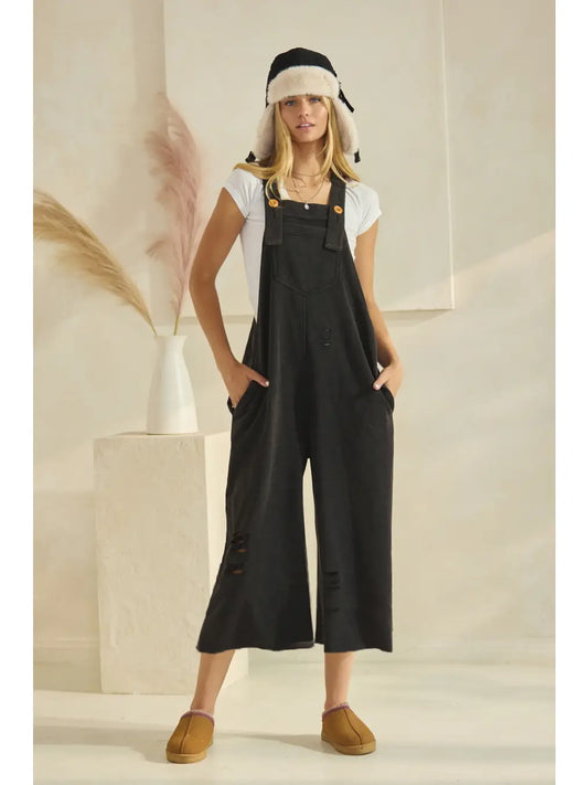 Acid Washed French Terry Jumpsuit