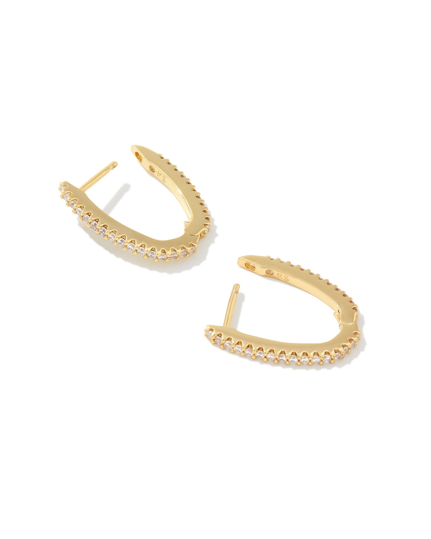 Murphy Pave Huggie Earrings | Gold