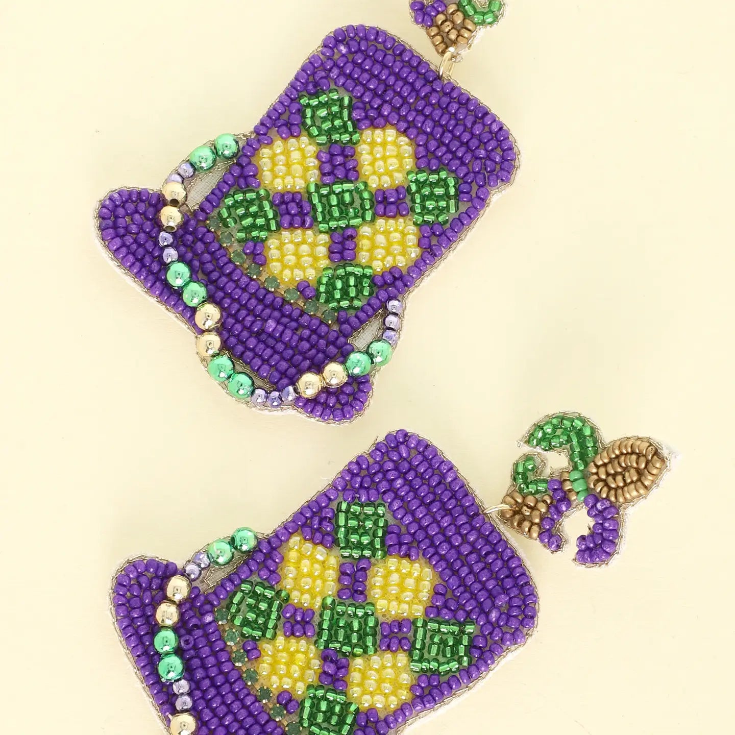 Parade Hat Gemstone Beaded Earrings