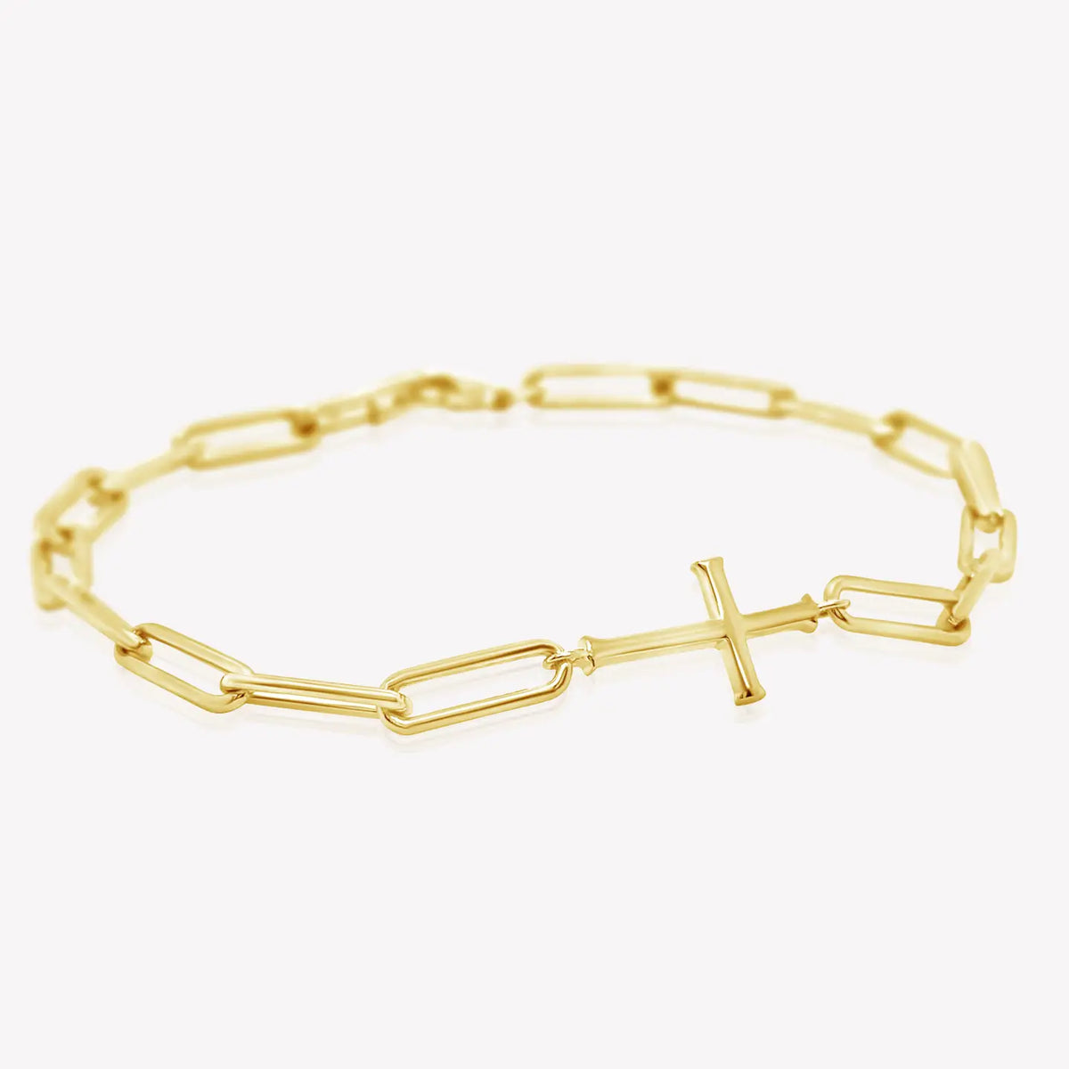 Chain Breaker Cross Bracelet - Gold