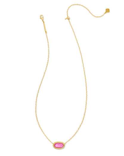 Elisa Ridge Frame Necklace | Gold & Azalea Illusion