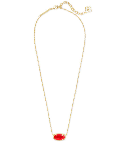 Elisa Necklace | Gold & Red Illusion