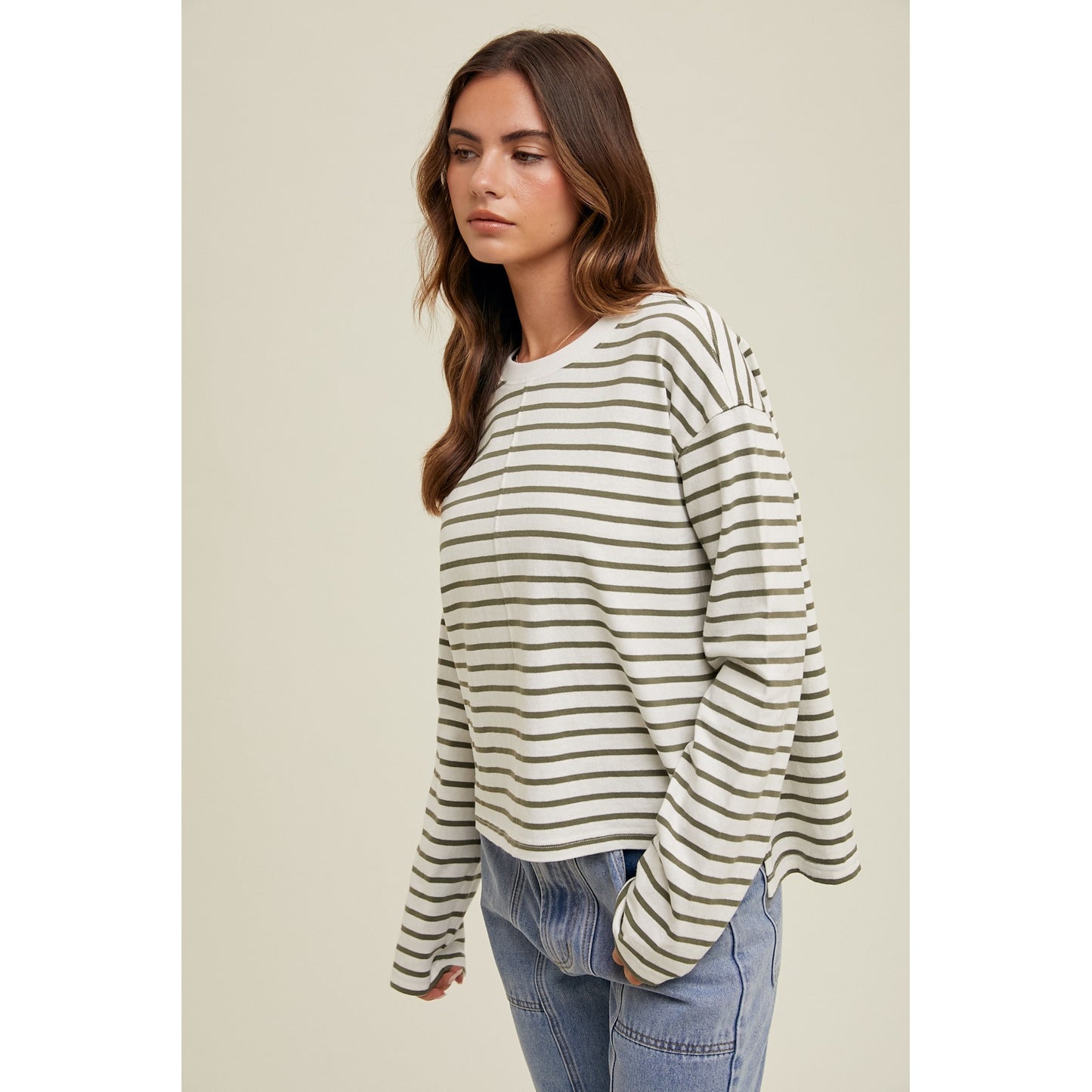 Striped Basic Knit Top