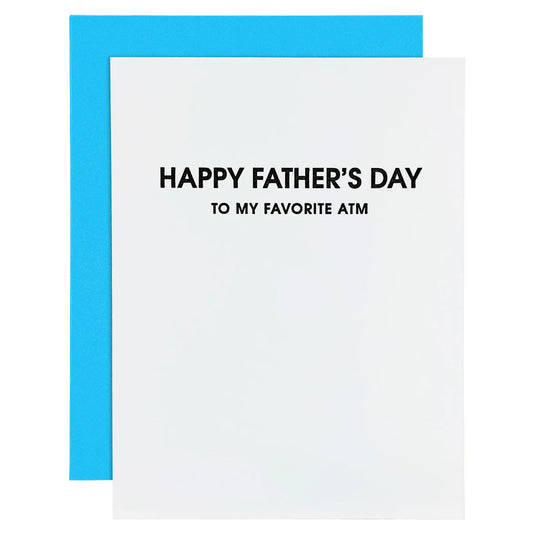 Father's Day - My Favorite ATM Letterpress Card