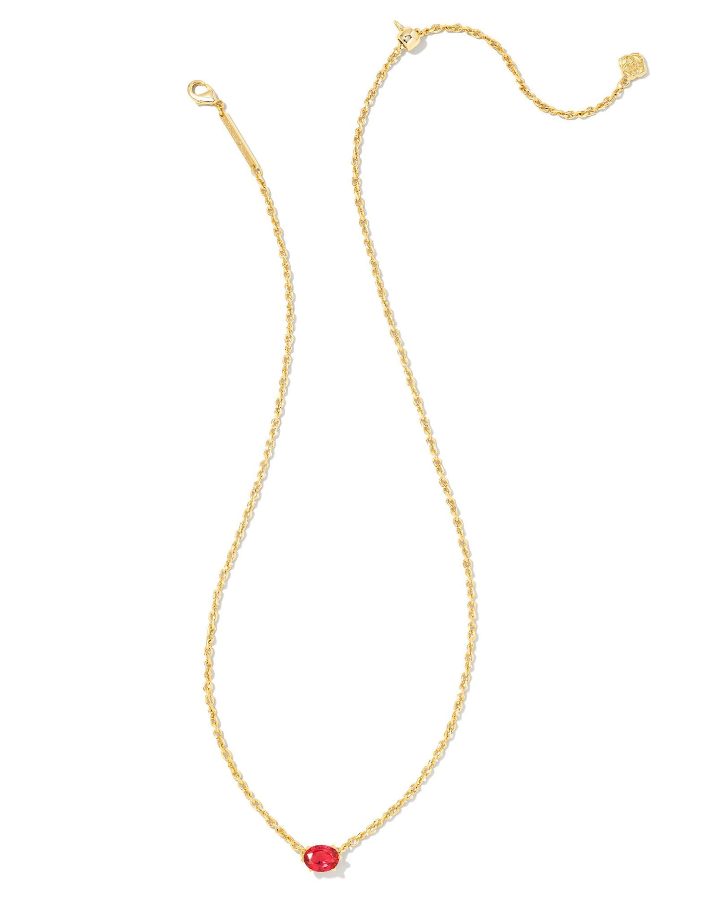 Cailin Pendant Necklace Gold | Red