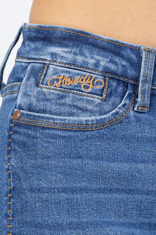 Howdy Embroidery Boyfriend Jeans