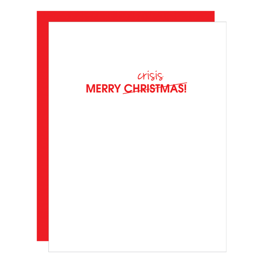 Merry Christmas Crisis Letterpress Card