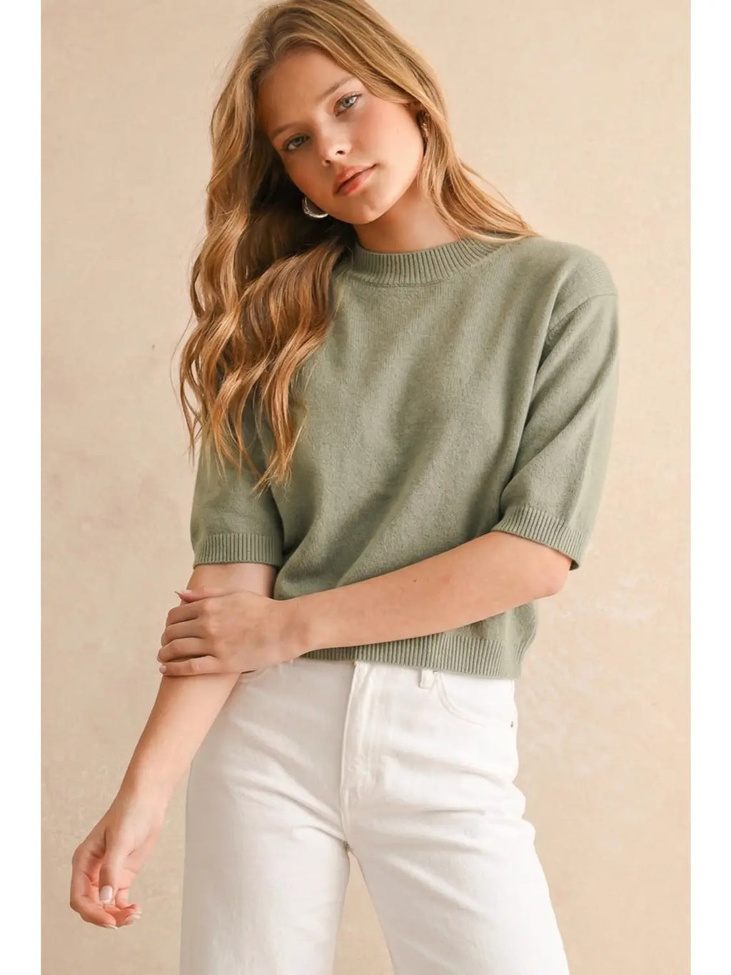 Short Sleeve Sweater Top