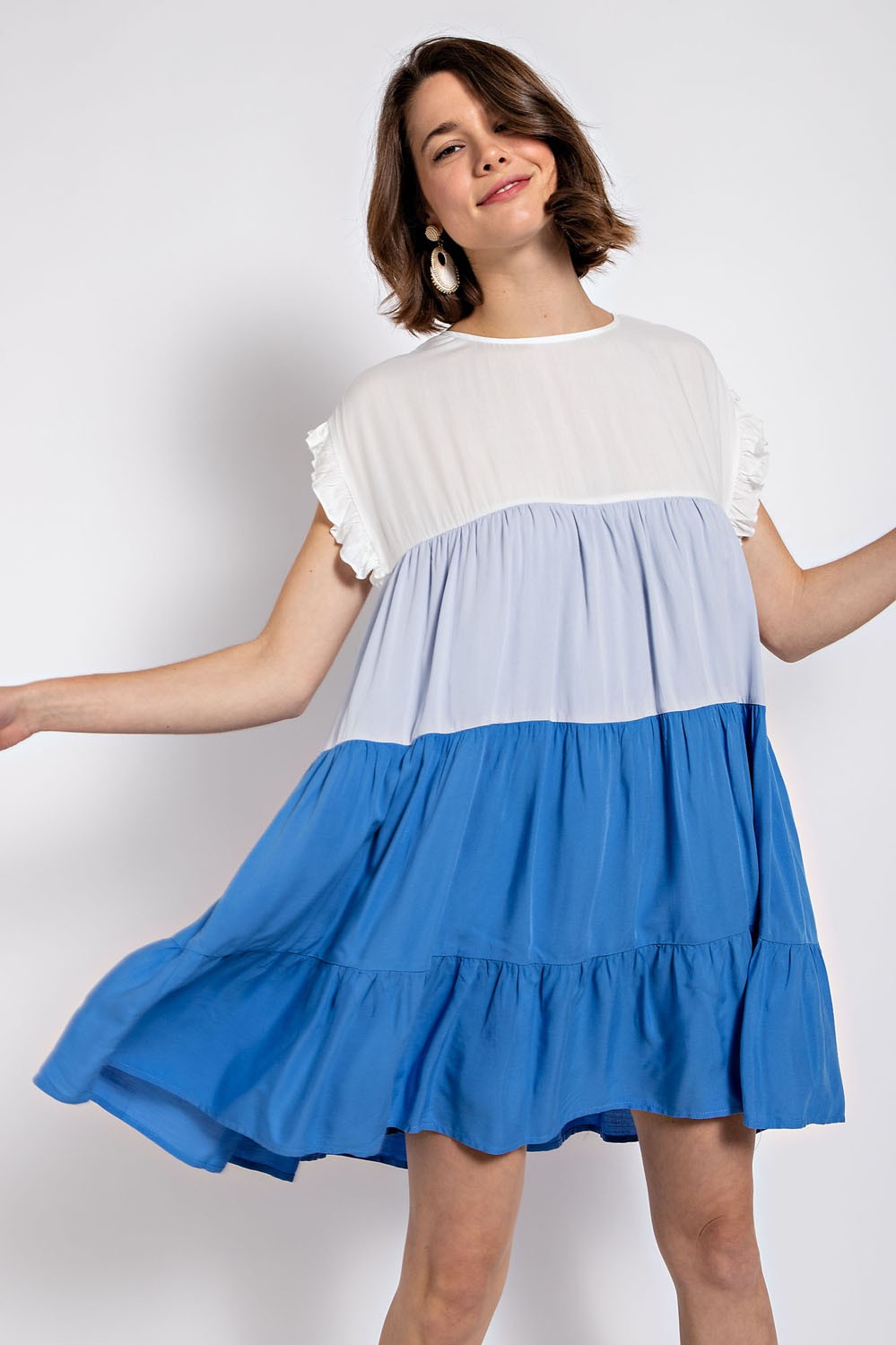 Color Block Tiered Dress
