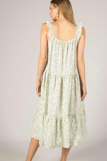 Poplin Ruffle Strap Dress