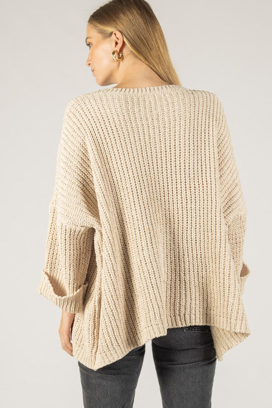 Chenille Oversized Sweater | One Size