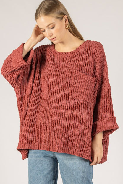 Chenille Oversized Sweater | One Size