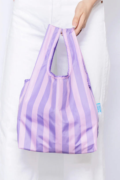 Mini Reusable Bag | Purple Stripe