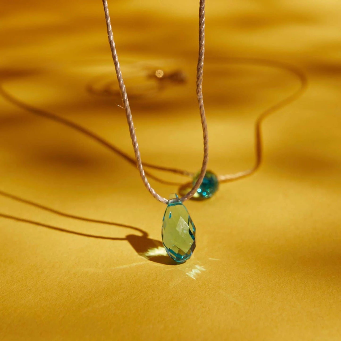 Light Prism Crystal Necklace Sliders