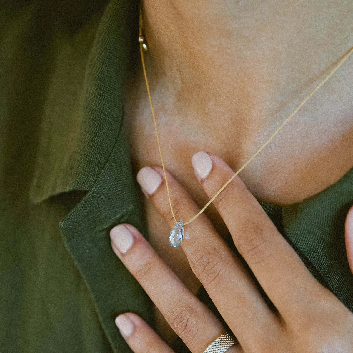 Light Prism Crystal Necklace Sliders