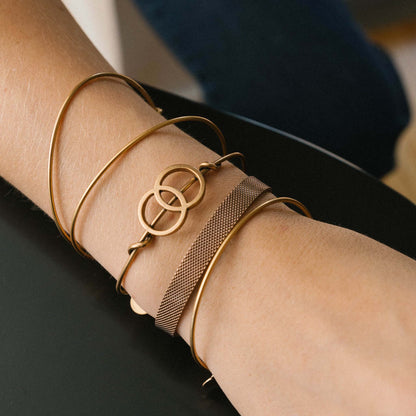 Vesica Piscis Symbol Wrap Bangle