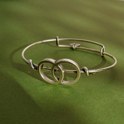 Vesica Piscis Symbol Wrap Bangle