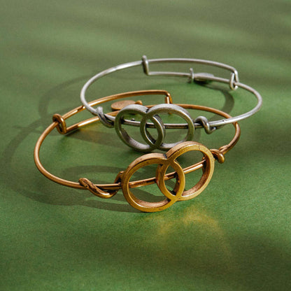 Vesica Piscis Symbol Wrap Bangle