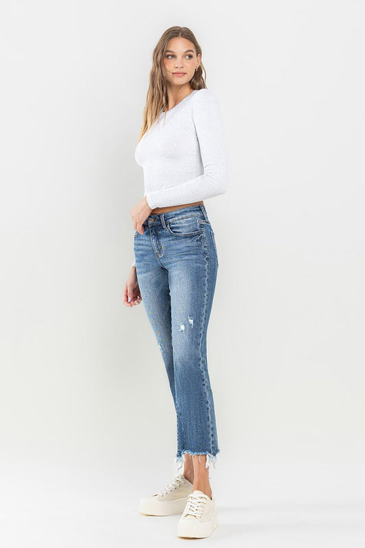 Mid Rise Ankle Bootcut Jeans