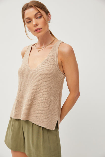 Flowy Racerback Knit Top