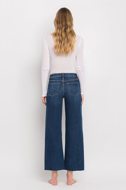 Tummy Control Mid Rise Wide Leg Jeans