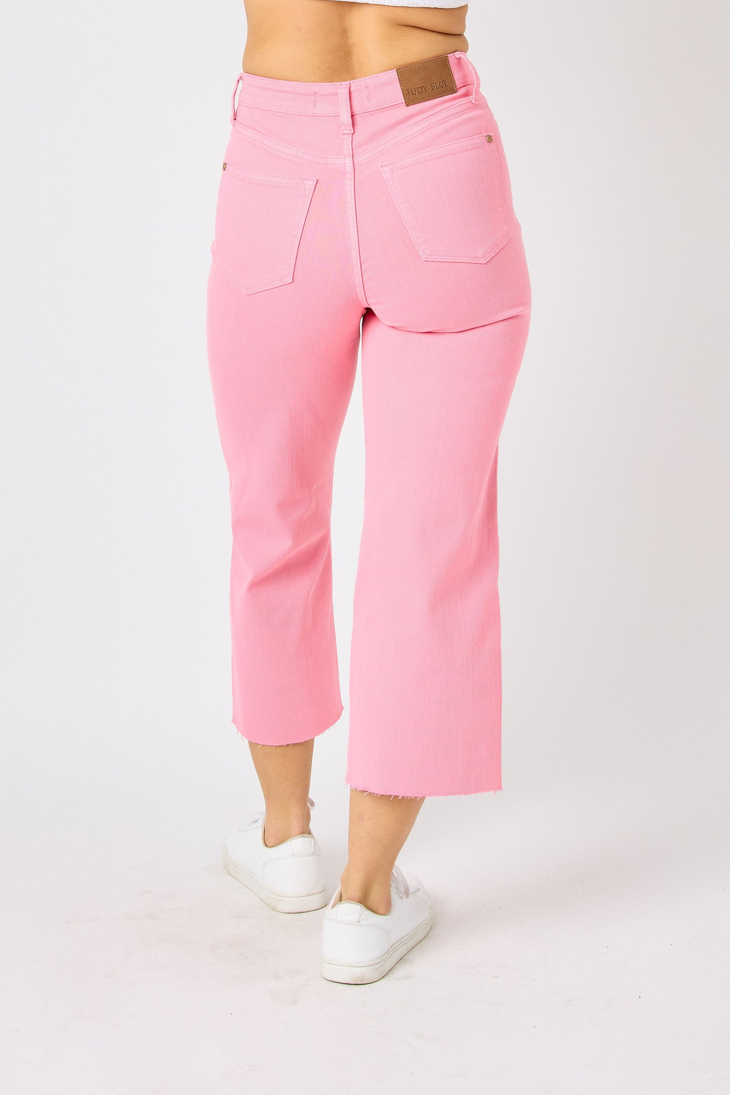 Pink High Waist Tummy Control Wide Pants