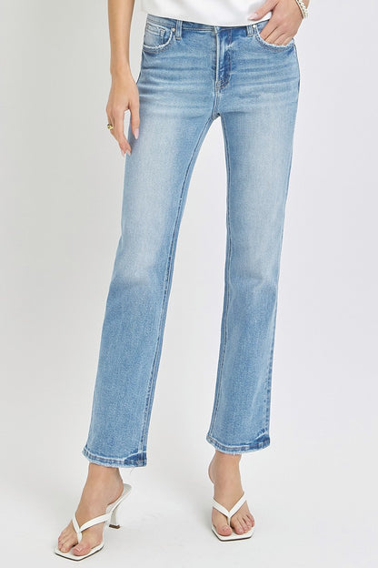 Mid Rise-Ankle Straight-Relaxed Jeans