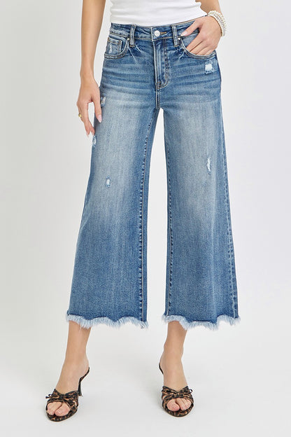 High Rise Ankle Flare Jeans