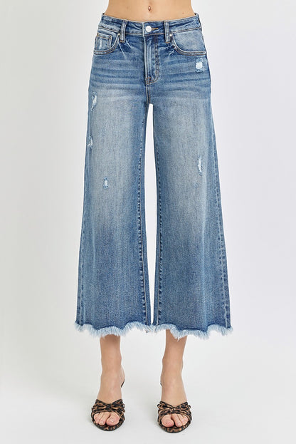 High Rise Ankle Flare Jeans