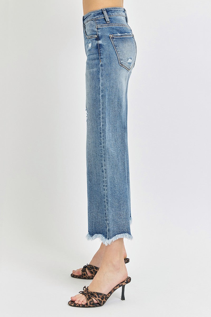 High Rise Ankle Flare Jeans