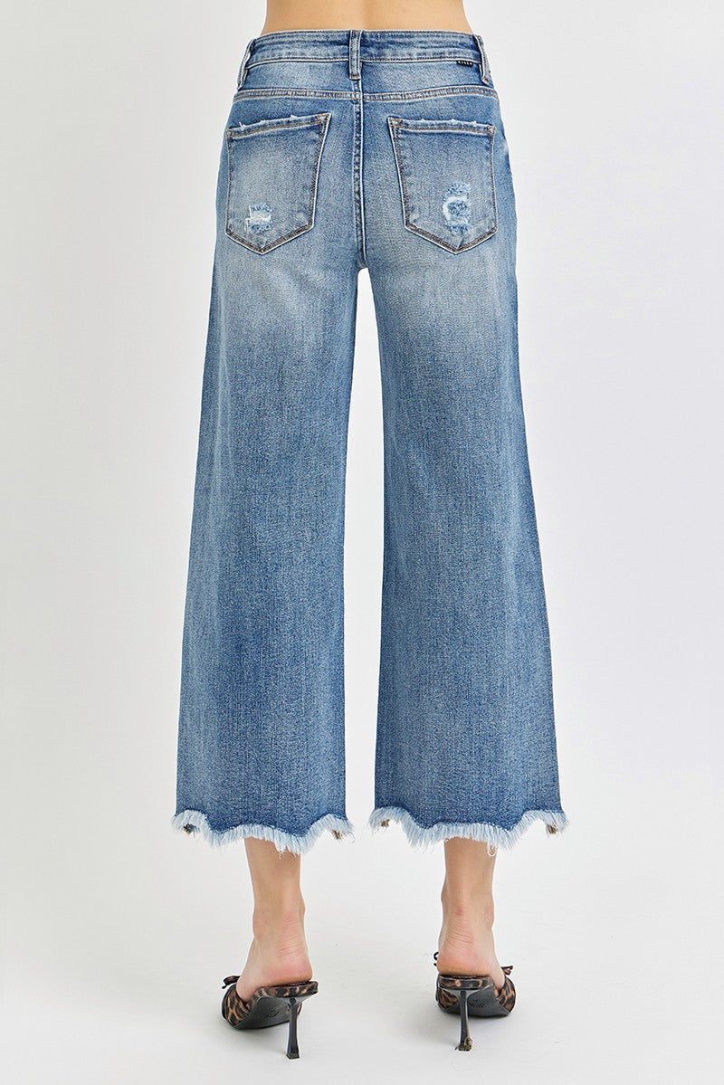 High Rise Ankle Flare Jeans